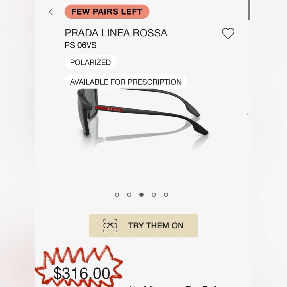 Prada Linea Rossa PS 06VS Sunglasses - Picture 11 of 11